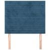 vidaXL T&ecirc;te de lit Bleu fonc&eacute; 100x5x118/128 cm Velours