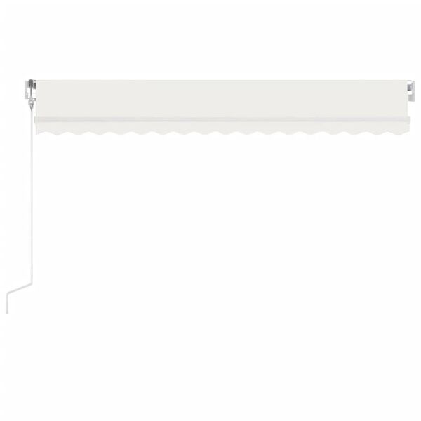 vidaXL Auvent automatique avec capteur de vent et LED 450x300 cm Crème