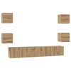vidaXL Ensemble meuble TV 7 pc Ch&ecirc;ne artisanal Bois d'ing&eacute;nierie