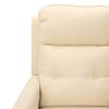 vidaXL Fauteuil de massage Crème Tissu