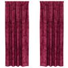 vidaXL Rideaux en velours 2 pcs Rouge bordeaux 245 x 140 cm Velours