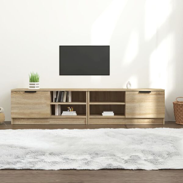 vidaXL Meubles TV 2 pcs Chêne sonoma 80x35x36,5 cm Bois d'ingénierie