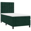 vidaXL Sommier &agrave; lattes de lit et matelas Vert fonc&eacute; 80x200 cm Velours