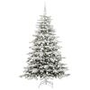 vidaXL Sapin de Noël Artificiel à Branches Articulées Blanc 210 cm