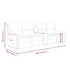 vidaXL Fauteuil de massage inclinable porte-gobelets 4 places marron