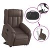 vidaXL Fauteuil inclinable marron similicuir