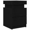 vidaXL Cabinet de chevet Ch&ecirc;ne noir 35 x 39 x 55 cm Bois d'ing&eacute;nierie