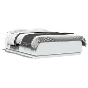 vidaXL Cadre de lit sans matelas blanc 150x200 cm