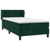 vidaXL Sommier &agrave; lattes de lit avec matelas Vert fonc&eacute; 100x200 cm