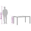 vidaXL Table de jardin dessus en verre Gris 150x90x75cm R&eacute;sine tress&eacute;e