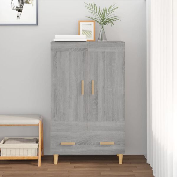 vidaXL Buffet Sonoma gris 70x31x115 cm Bois d'ing&eacute;nierie