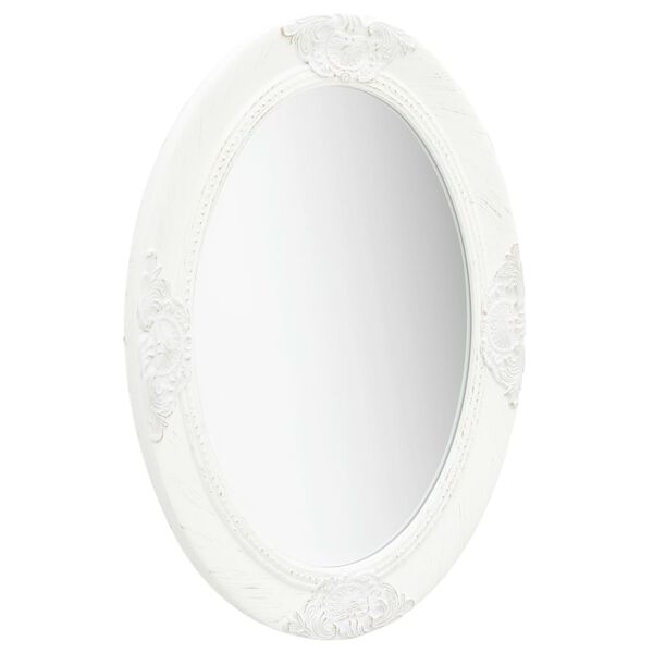 vidaXL Miroir mural style baroque 50x70 cm Blanc