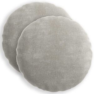 vidaXL Housse de coussin 2 pc HEERLEN Gris clair &Oslash; 50 cm