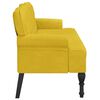 vidaXL Banc avec dossier jaune 119,5x64,5x75 cm velours