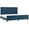 vidaXL Cadre de lit sans matelas bleu fonc&eacute; 200x200 cm velours