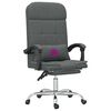 vidaXL Fauteuil de massage inclinable de bureau Gris foncé Tissu