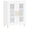 vidaXL Buffet haut Blanc 69,5x34x180 cm Bois d'ing&eacute;nierie