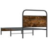 vidaXL Cadre de lit sans matelas 100x200 cm ch&ecirc;ne fum&eacute; bois ing&eacute;nierie