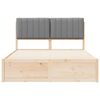 vidaXL Cadre de lit avec t&ecirc;te de lit rembourr&eacute;e Gris clair