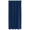 vidaXL Rideaux occultants avec anneaux 2 pcs Bleu fonc&eacute; 175 x 140 cm