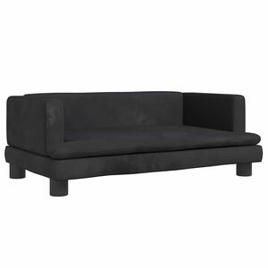 vidaXL Lit pour chien noir 80x45x30 cm velours