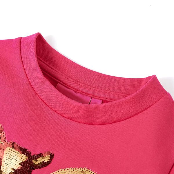 Sweatshirt pour enfants rose vif 128