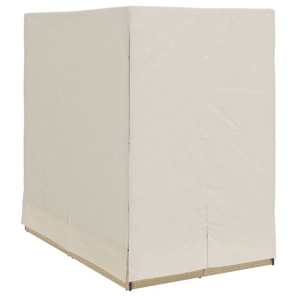 vidaXL Transat double R&eacute;glable Beige 205 x 129 x 200 cm polyrotin