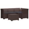vidaXL Canap&eacute; de jardin 4 places avec coussins style rotin PP Marron