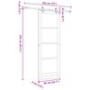 vidaXL Porte coulissante Marron 83 x 232 cm Pin massif