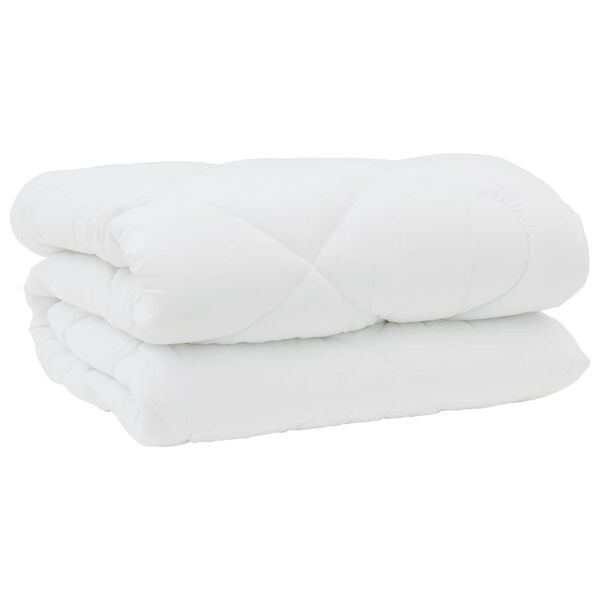vidaXL Couette avec Oreillers 3 pcs Blanc Microfibre et Plumes D'oie