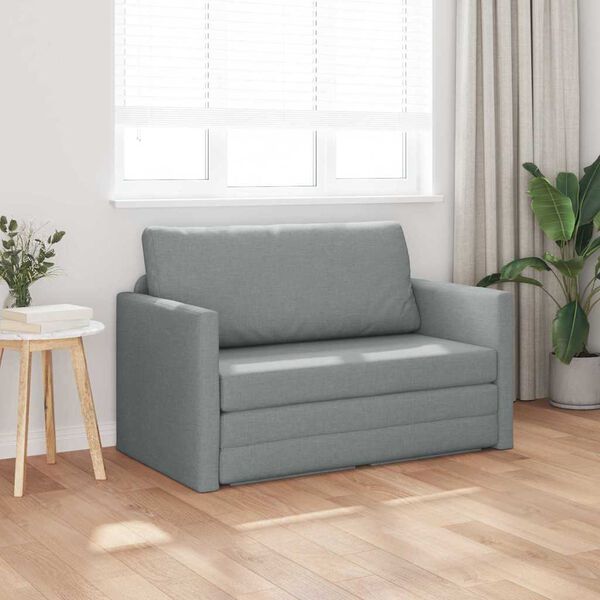 vidaXL Canap&eacute;-Lit 110cm Gris clair tissu