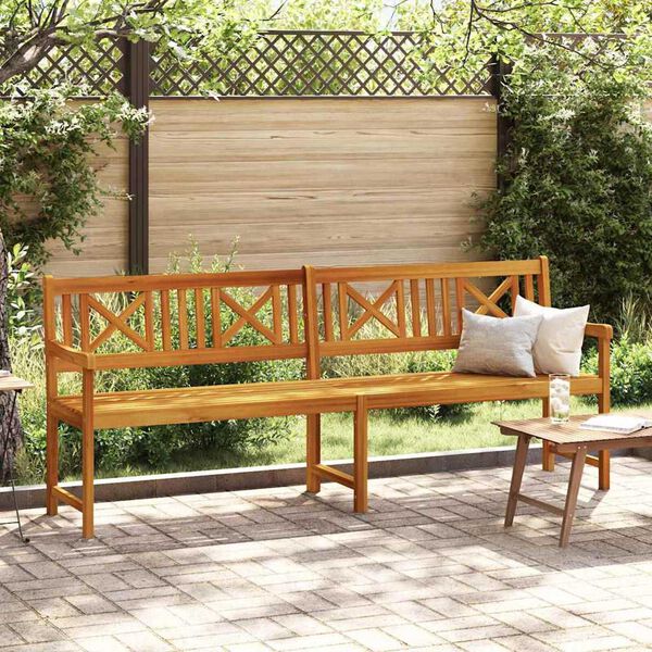 vidaXL Banc de jardin Marron 220 x 56 x 90 cm Bois d'acacia massif
