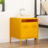 vidaXL Table de chevet jaune moutarde 35x39x43,5 cm acier