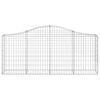 vidaXL Paniers &agrave; gabions arqu&eacute;s 9 pcs 200x30x80/100 cm Fer galvanis&eacute;