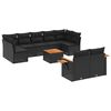 vidaXL Patio Sofa Set 10 place Black