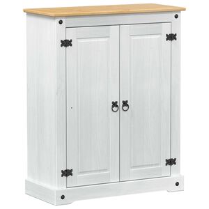 vidaXL Cabinet &agrave; chaussures Blanc 86 x 38,5 x 108 cm Pin massif
