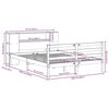 vidaXL Lit biblioth&egrave;que sans matelas blanc 135x190 cm bois pin massif