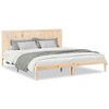 vidaXL Cadre de lit extra long sans matelas 200x220 cm bois massif