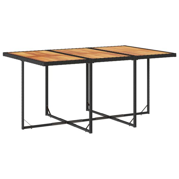 vidaXL Ensemble &agrave; manger de jardin 11 pcs coussins noir r&eacute;sine tress&eacute;e