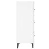 vidaXL Buffet Blanc brillant 69,5x34x90 cm Bois d'ing&eacute;nierie
