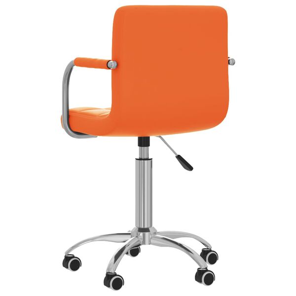 vidaXL Chaise pivotante de salle &agrave; manger Orange Similicuir