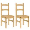 vidaXL Chaises &agrave; manger lot de 2 40x46x99 cm bois massif de pin