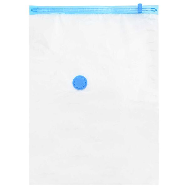 vidaXL Sacs de rangement 50 pcs Transparent et Bleu 70 x 50 cm