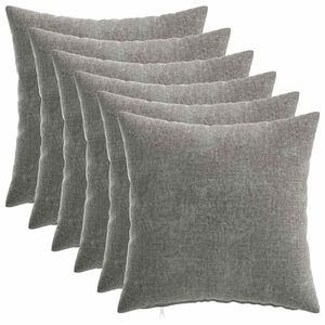 vidaXL Housse de coussin 6 pc HEERLEN Gris fonc&eacute; 30 x 30 cm