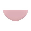 vidaXL Lavabo rond de salle de bain Rose mat 32,5x14 cm C&eacute;ramique