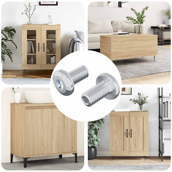 vidaXL Vis de verrou Uni 2 pcs Argent&eacute; M6 x 12 mm Acier