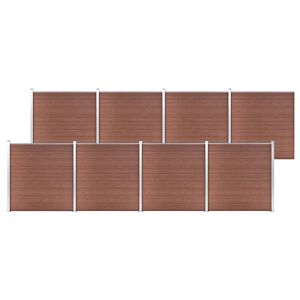 vidaXL Cl&ocirc;ture de jardin WPC 1391x186 cm Marron