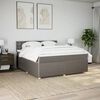 vidaXL Sommier &agrave; lattes de lit avec matelas Taupe 180x200 cm Tissu