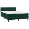 vidaXL Sommier &agrave; lattes de lit avec matelas LED Vert fonc&eacute; 140x190 cm