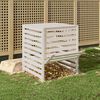 vidaXL Composteur Blanc 82,5x82,5x99,5 cm Bois massif de pin